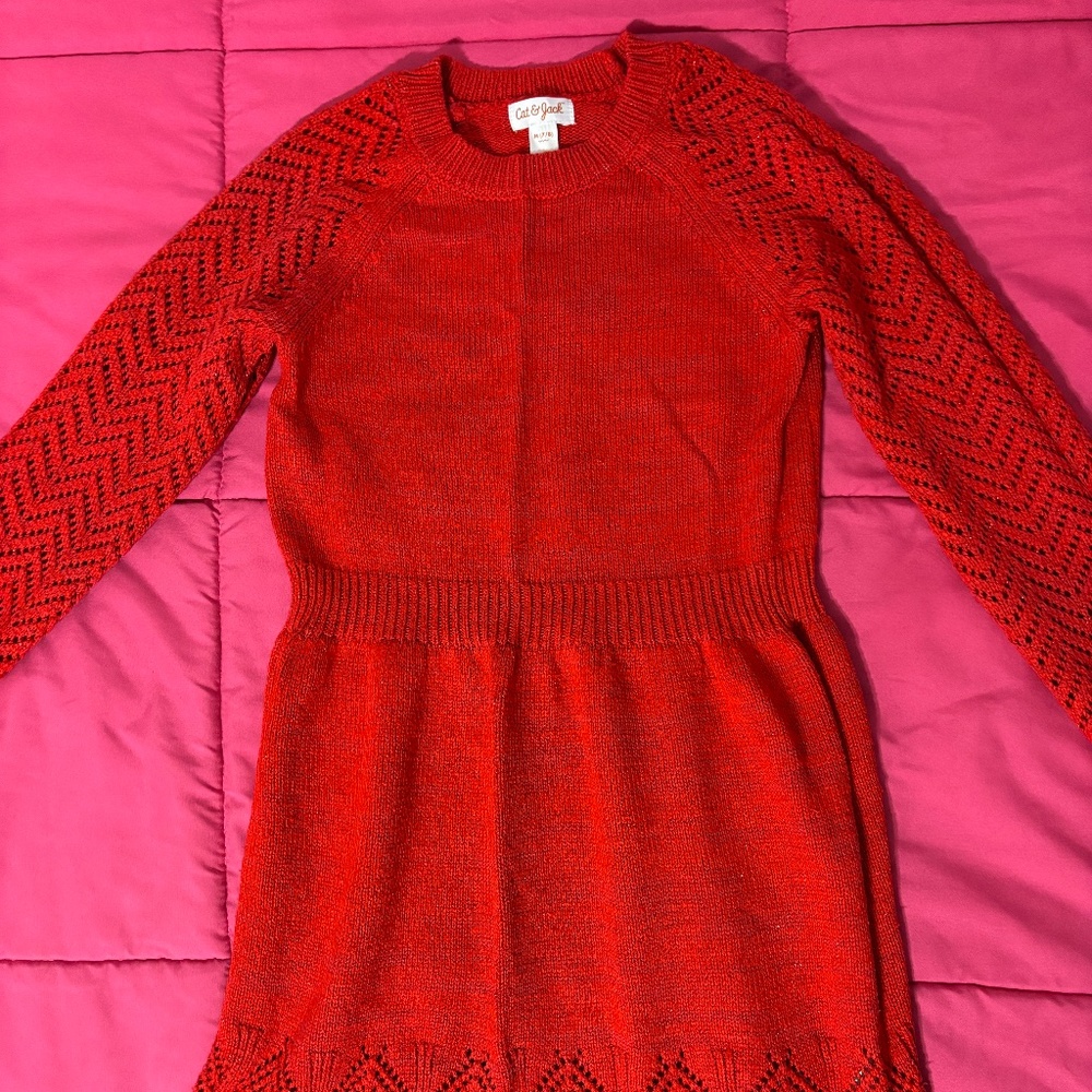 H&M Girls' Red Holiday Dress | Size 7/8 | Great Condition